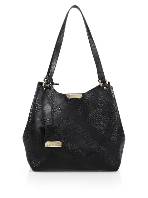 burberry canterbury medium tote|black leather Burberry handbag.